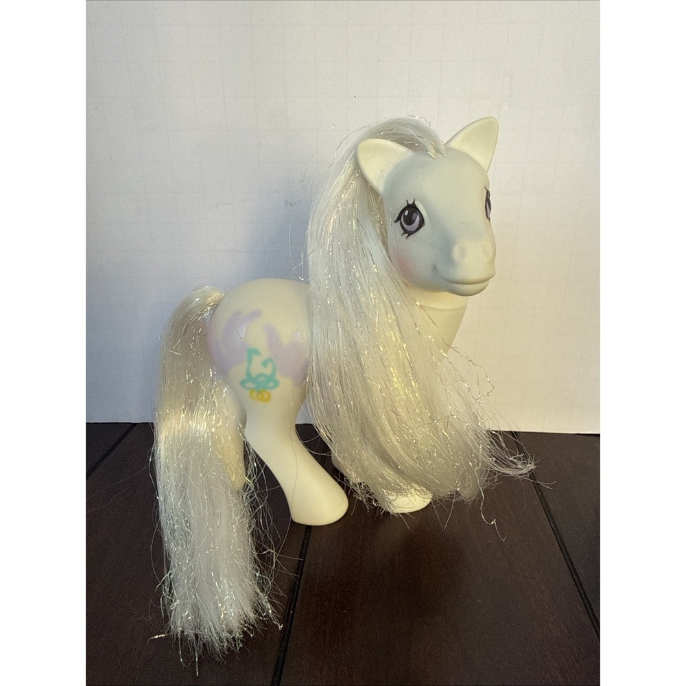 My Little Pony G1 Bride Bridal Beauty Doves Cutie Mark Sparkly Hair White